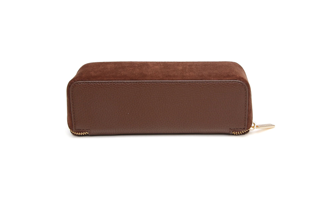 Suede Chocolate Kensington Small Train Case