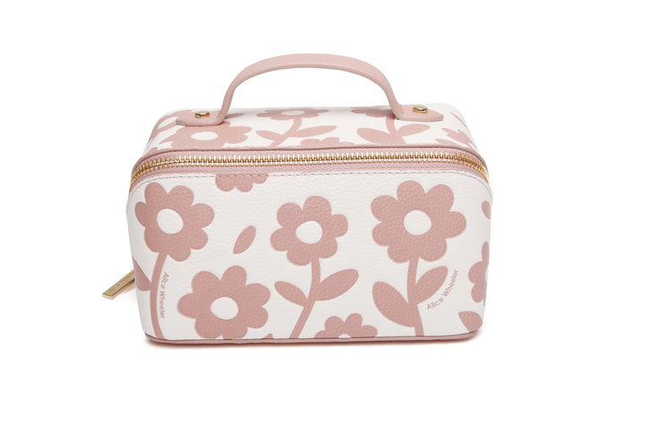 Mini Floral Train Case - Pink