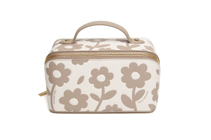 Mini Floral Train Case - Stone