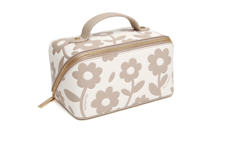 Mini Floral Train Case - Stone