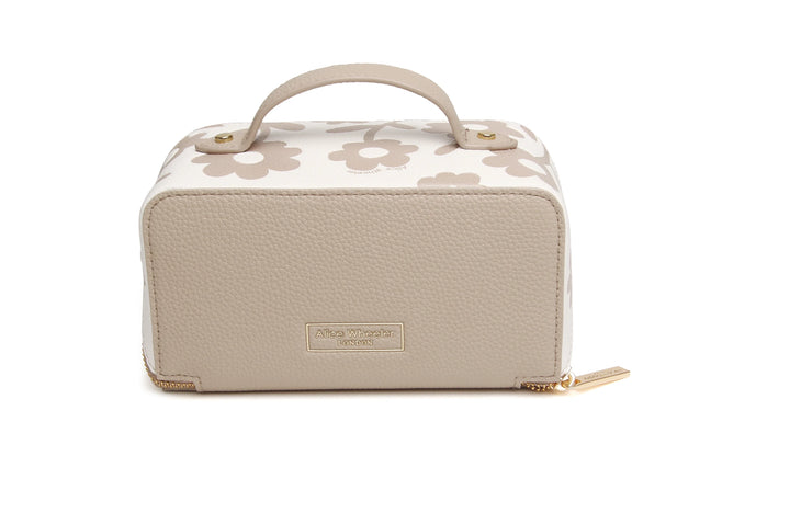 Mini Floral Train Case - Stone