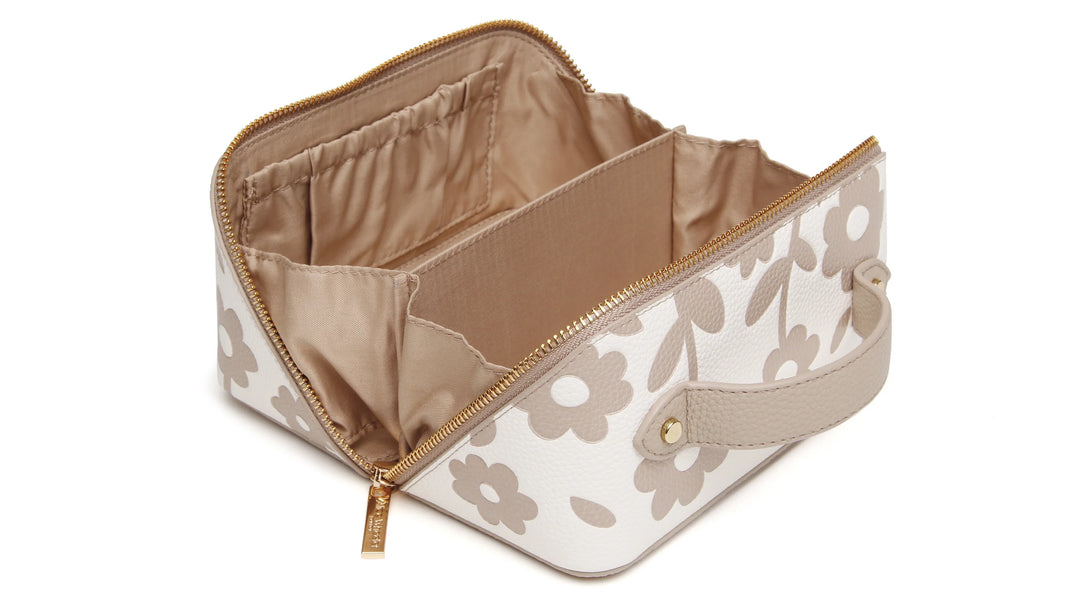 Mini Floral Train Case - Stone