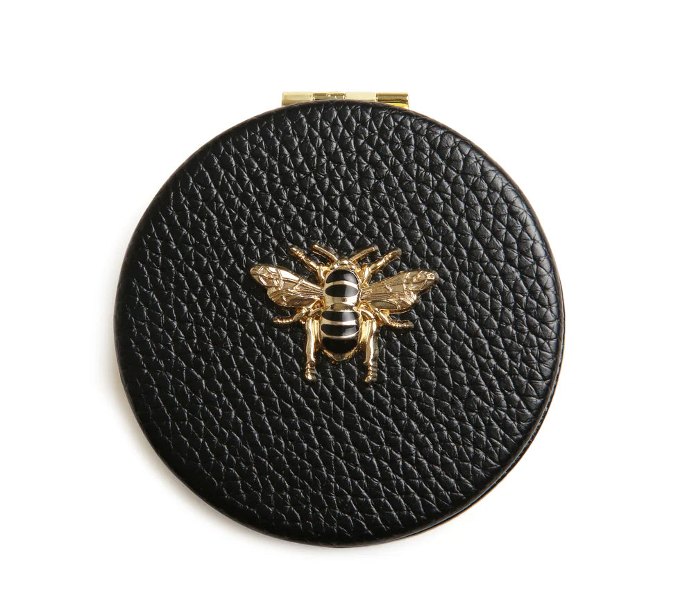 Black Round Compact Mirror