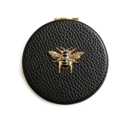 Black Round Compact Mirror