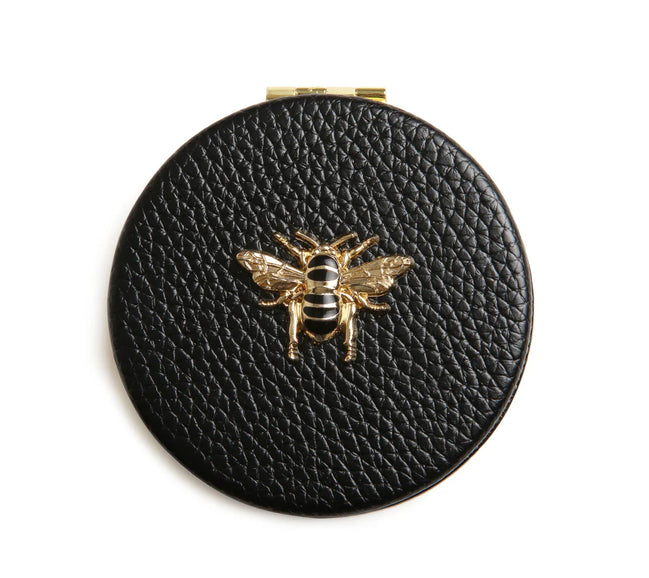 Black Round Compact Mirror