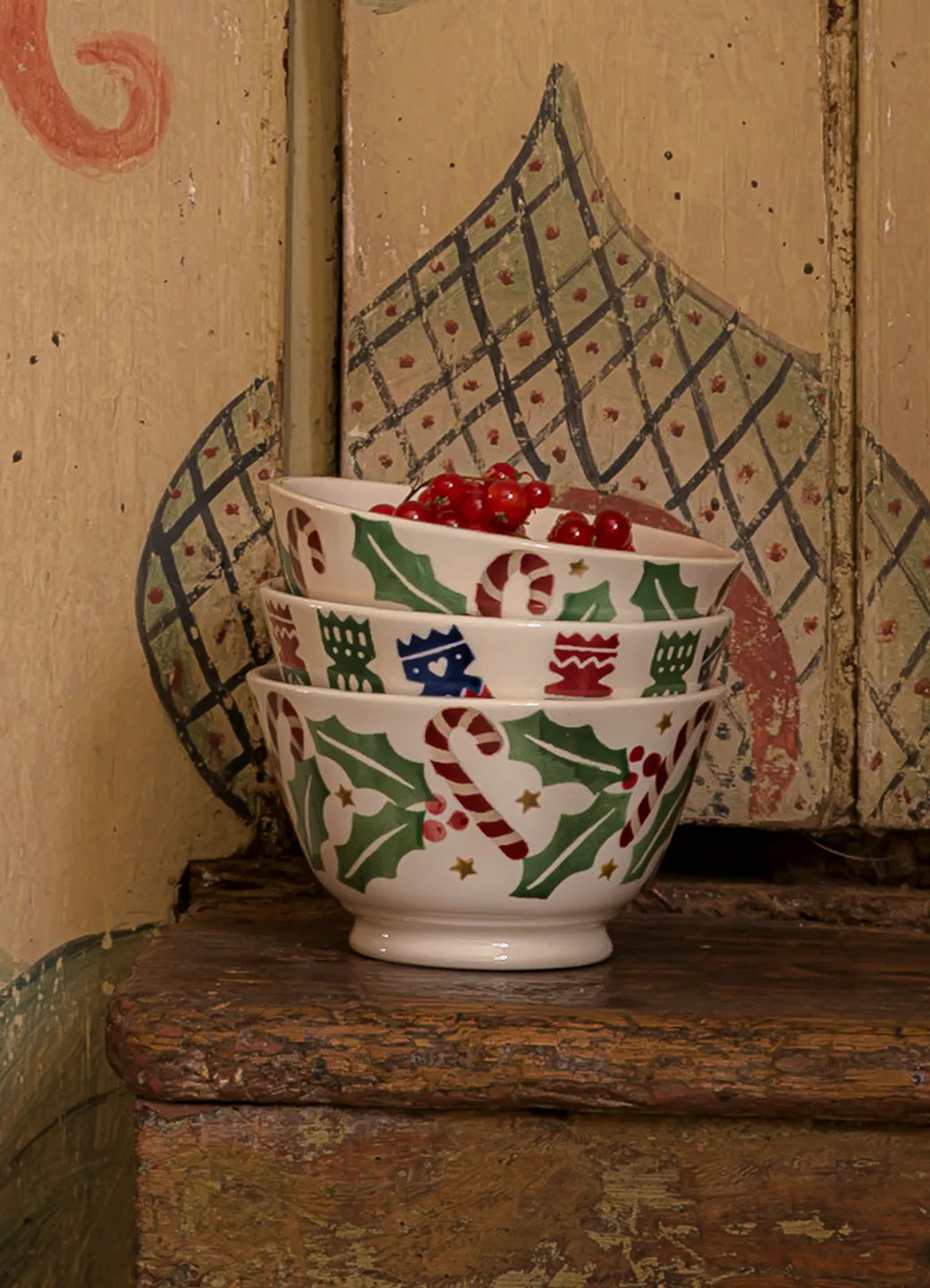 Candy Canes Small Old Bowl