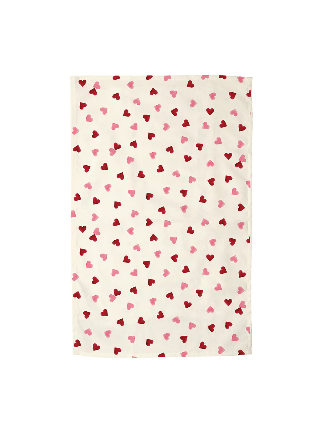 Pink Hearts Double Oven Glove and Tea Towel