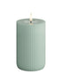 Sage Green Solid Stripe Candle 8x12.5cm