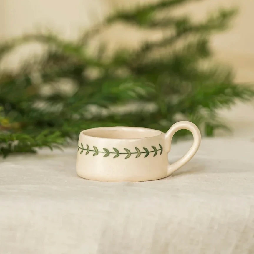 Wreath Hand Painted Tea Light Holder