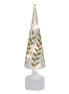 Silver Laurel Lit Rotating Tree