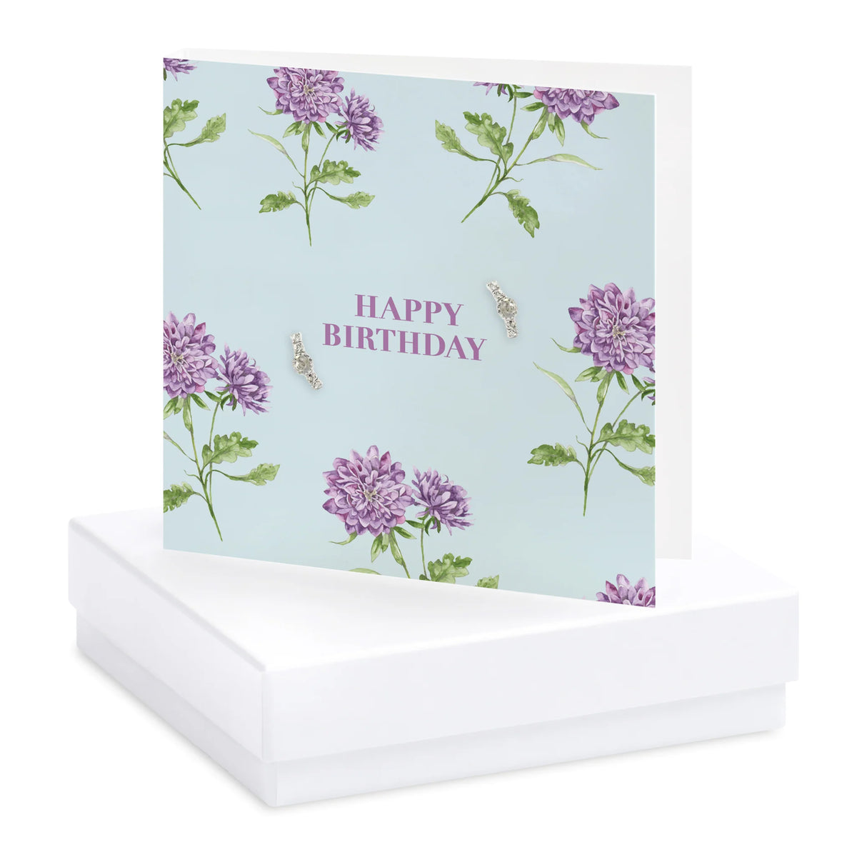 Blooms Birthday Hydrangeas Earring Card