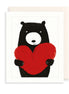 Bear Holding Heart Valentine's Day Card