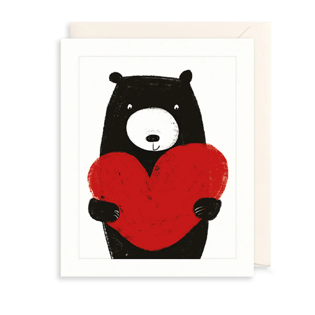 Bear Holding Heart Valentine's Day Card