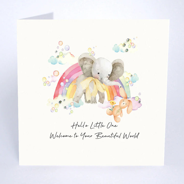 Hello Little One Welcome to Your Beautiful World Card