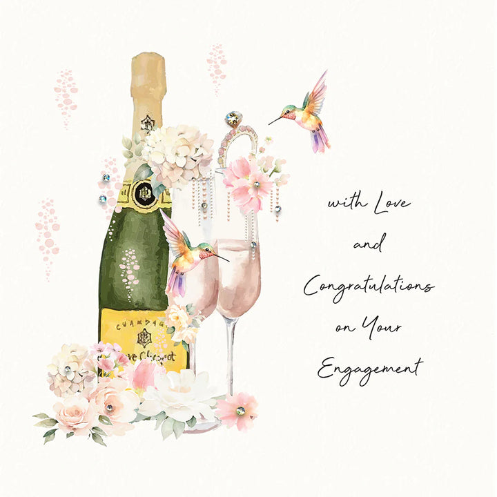 With Love and Congratulations on Your Engagement Card