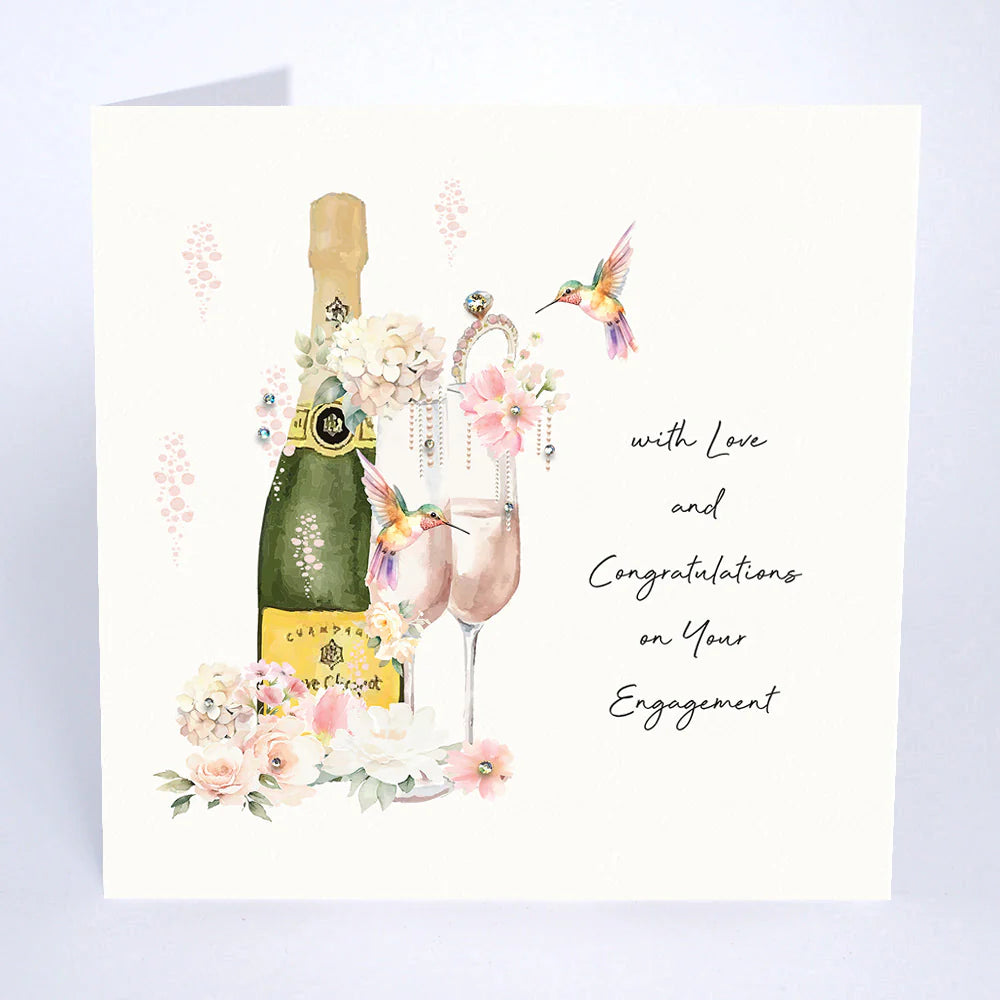 With Love and Congratulations on Your Engagement Card