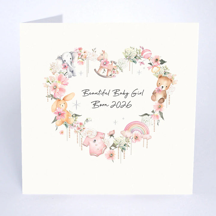 Beautiful Baby Girl Born 2026 Card