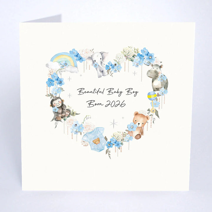 Beautiful Baby Boy Born 2026 Card