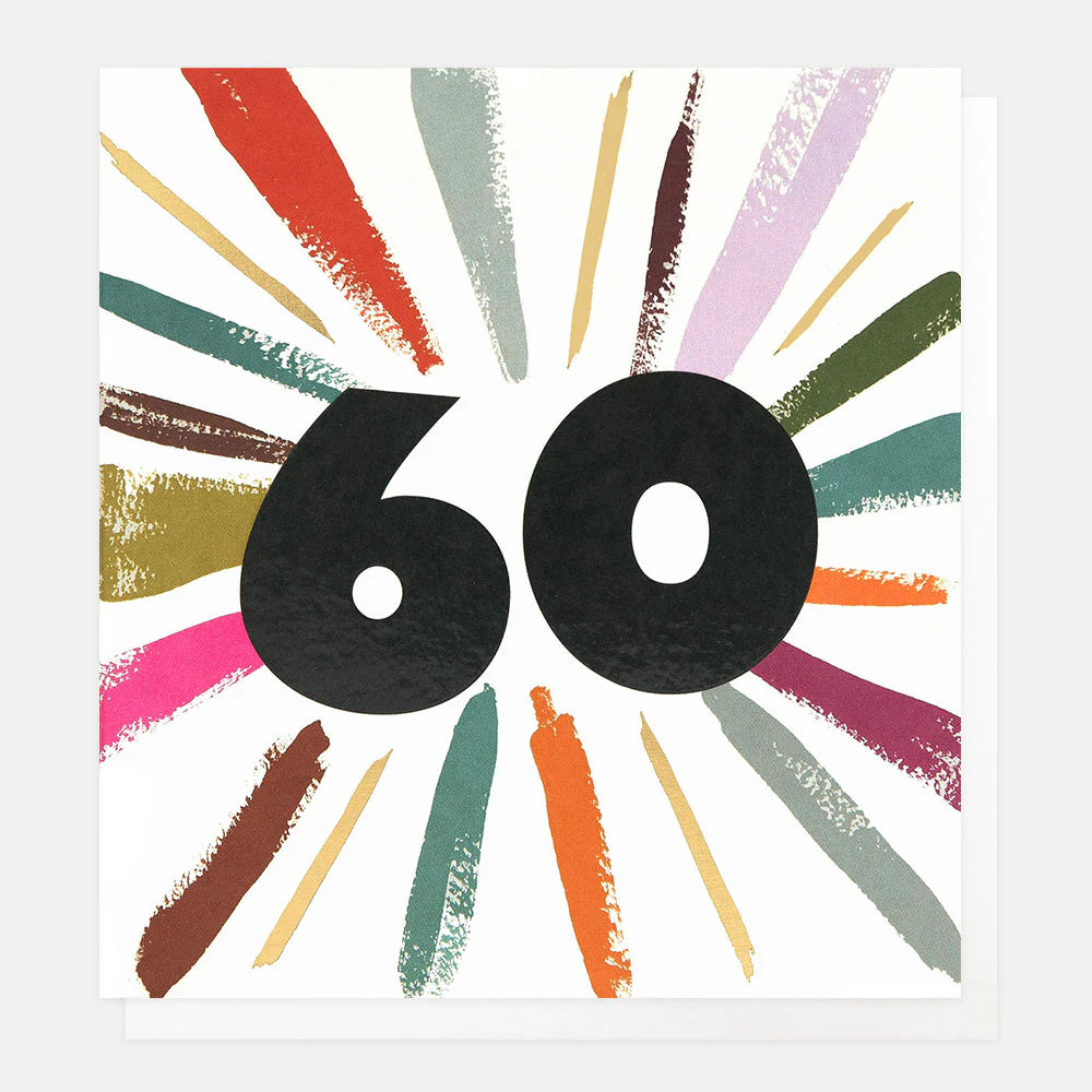 Age 60 Birthday Multicolour Card