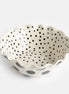 Mono Dots Large Frilly Bowl