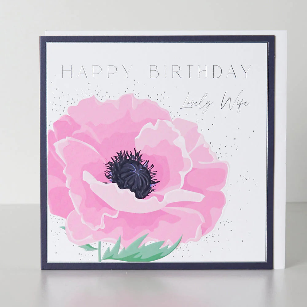Wife Poppy Birthday Card