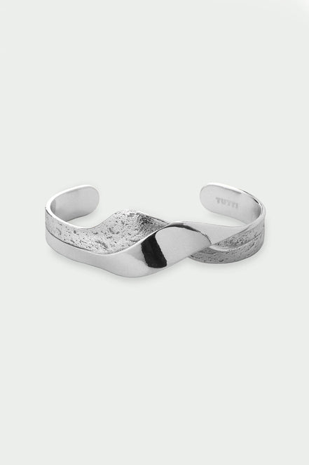 Wave Bangle - Silver