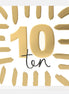 Gold 'Ten' Birthday Card