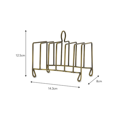 Brompton Toast Rack Antique Brass