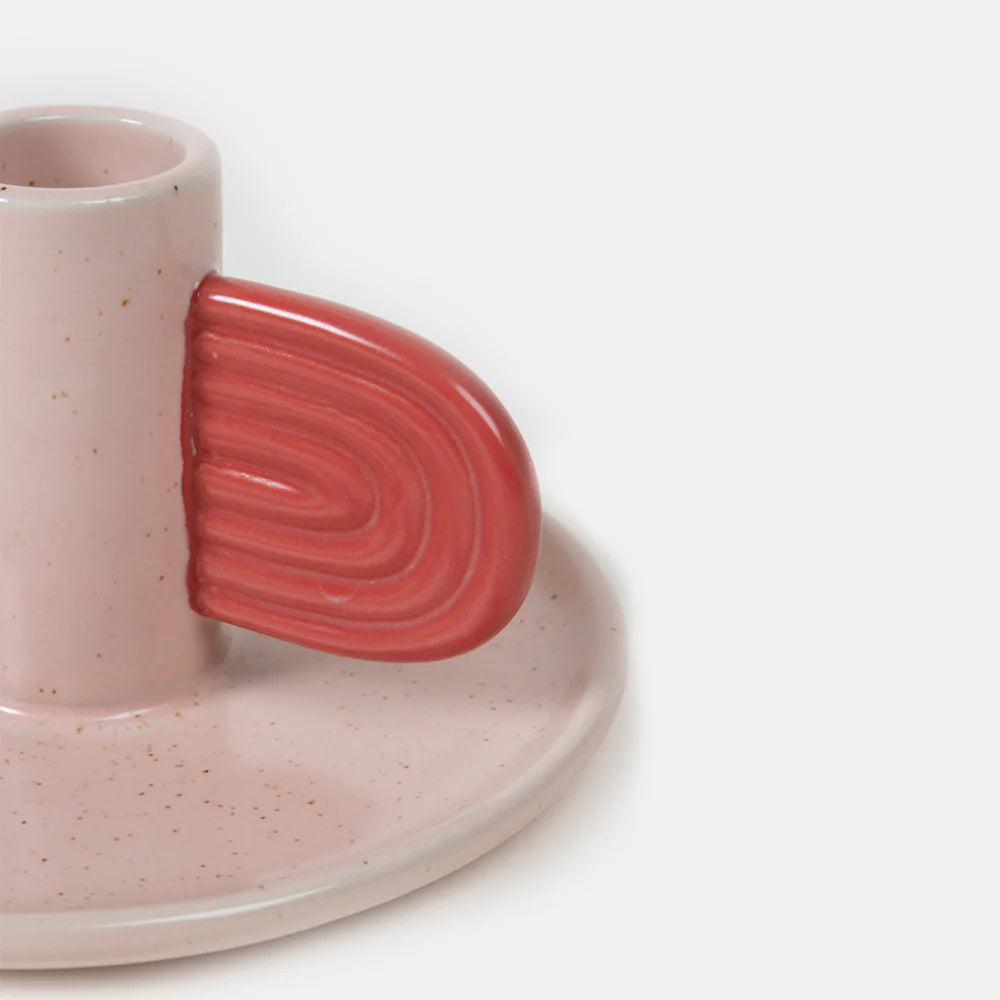 Pink/Red Candle Holder