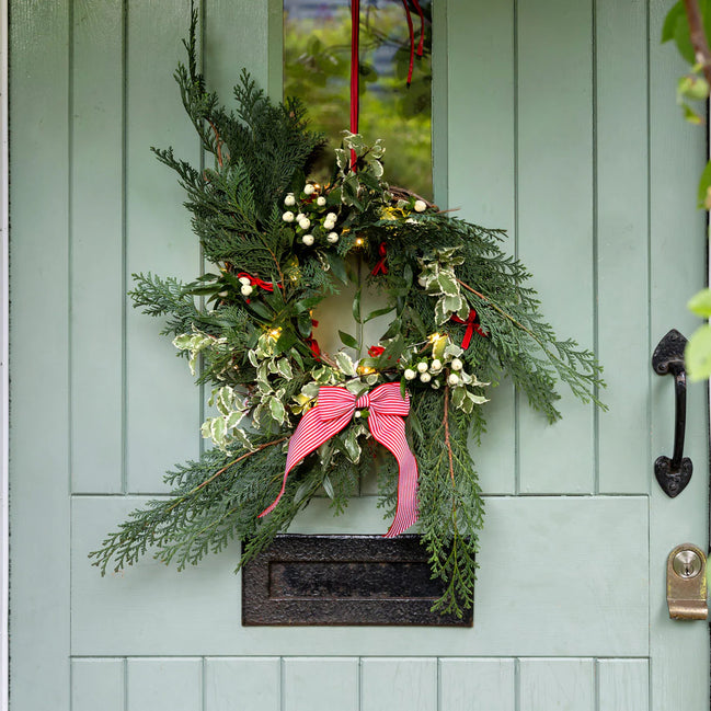 Candy Stripe Bow  - Red and White