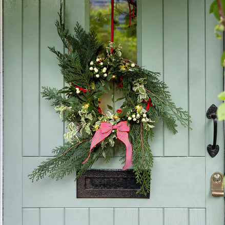 Candy Stripe Bow  - Red and White