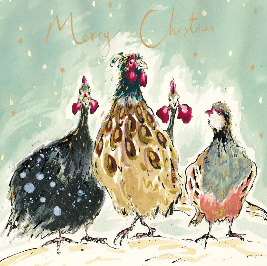 Christmas Friends Gold Foil Christmas Card