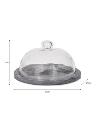 Slate and Glass Brompton Cake Dome
