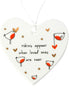 Hanging Heart Decoration- Robins Appear