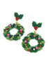 Christmas Wreath Earrings