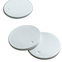 Ceramic Coasters Round Set of 4 White