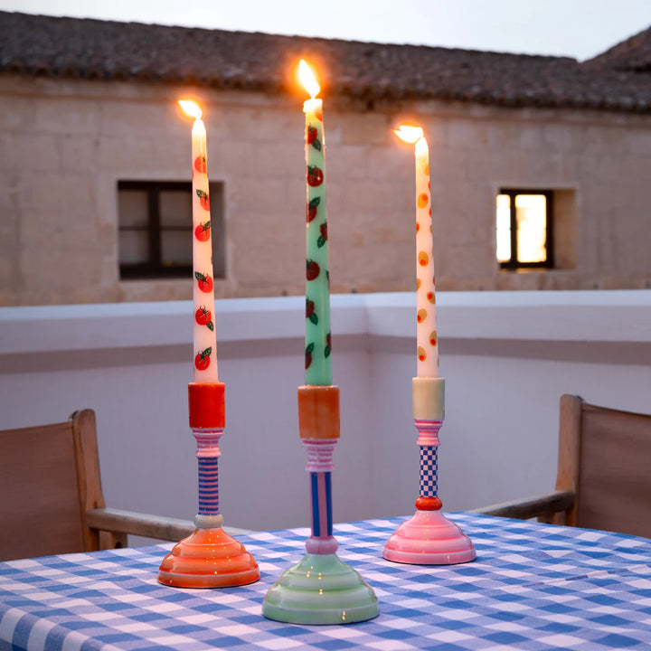 Enamel Candle Holder - 18cm