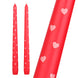 Heart Taper Dinner Candles - 2 Pack
