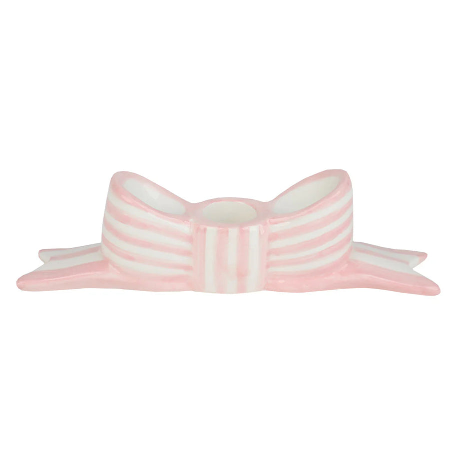 Pink Bow Candle Holder Talking Tables