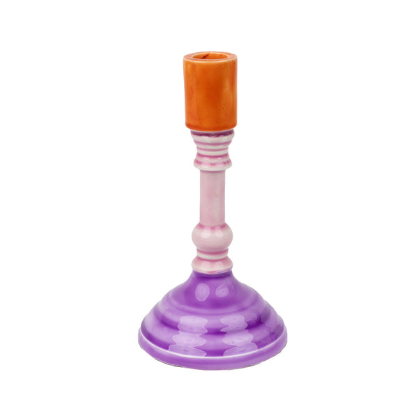 Orange & Purple Dinner Candle Holder