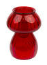 Red Mushroom Glass Candle Holder & Vase