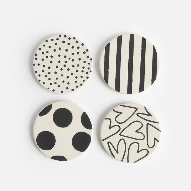 Mono Mixed Print Set Of 4 Coasters