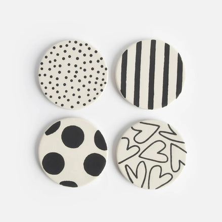 Mono Mixed Print Set Of 4 Coasters