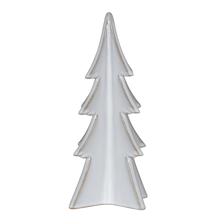 Ceramic 3D Christmas Tree Decoration - White