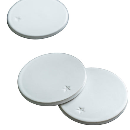 Ceramic Coasters Round - Set of 4 White