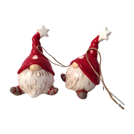 Ceramic Santa/Gonk tree decoration