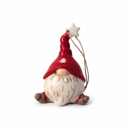 Ceramic Santa/Gonk tree decoration