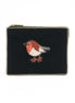 Dark Green Robin Small Velvet Pouch