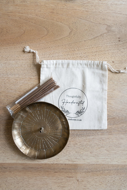 Forged Incense Burner with Incense Sticks