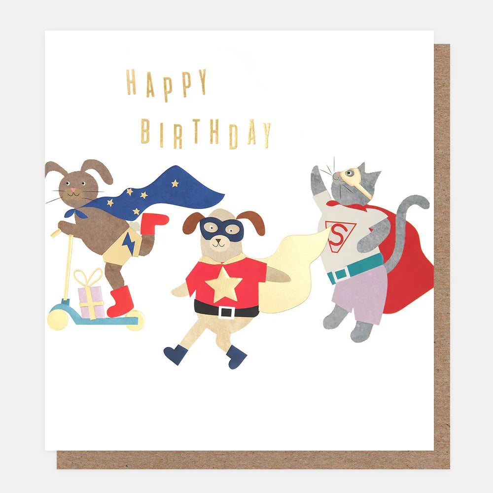 Happy Birthday Animals Super Dress Up Card